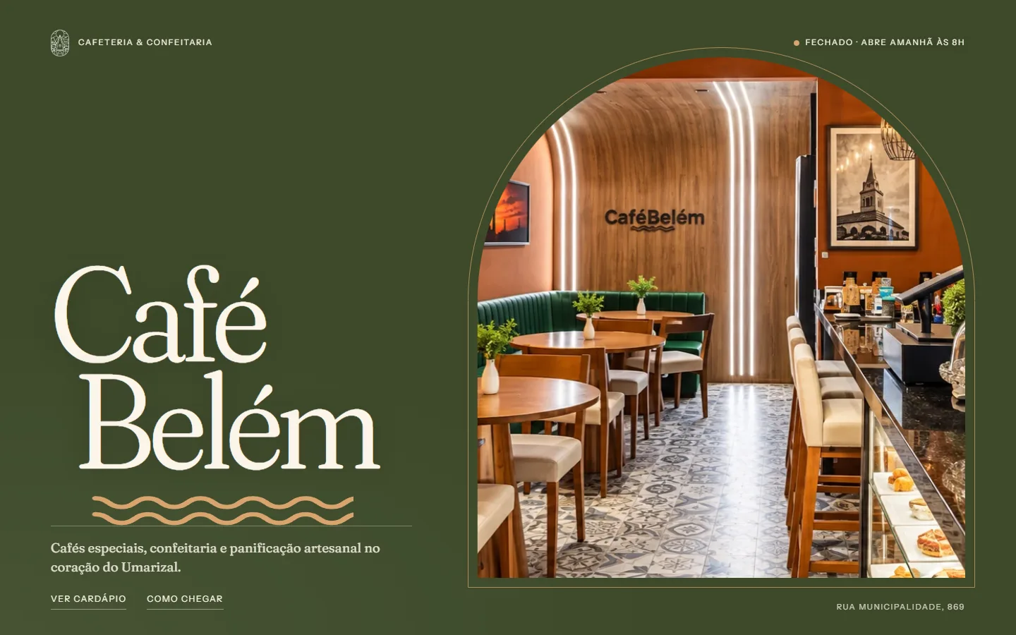 Café Belém — Hero