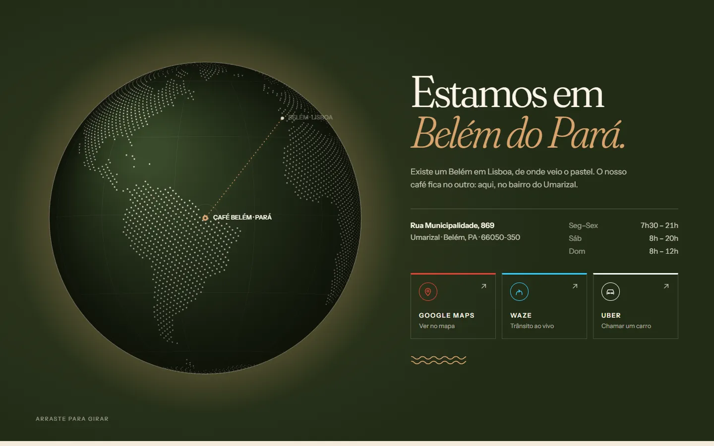 Café Belém — Localização